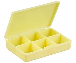 GIMA Pastillero diario GIMA, caja de pastillero de bolsillo, pastillero portátil, almacenamiento de tabletas, contenedor de medicamentos