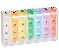 Gima - Porta pastillas semanal, con 7 recipientes de colores diferentes extraíbles, 1