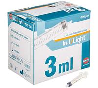 GIMA Rays, Jeringa Sin Aguja, Cono Luer Central, 3 Ml, Paquete De 100 Piezas