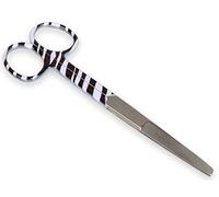 GIMA ref. 20529 Tijeras de vendaje de acero inoxidable y de punta recta con puntas alternas para enfermería y uso medical, accesorio del botiquín de primeros auxilios, 14 cm, fantasía huellas