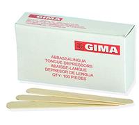 GIMA ref. 25509 Bajalenguas de madera de abedul, con bordes lisos, no estériles, depresores médicos 152 x 18 x 1.6 mm, 50 paquetes de 100 = 5.000 unidades, dispositivo médico clase I