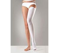 GIMA ref 41332 Media de compresión anti-embolia médica, 70-80 cm, una sola pierna, ambiderecha con cinturón ajustable, hueco de inspección y banda de silicona, talla L, 82% poliamida, 18% elasthan