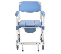 Gima - Silla de ruedas cómoda, de aleación de aluminio con superficie anodizada, azul, 43196