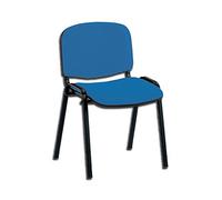 GIMA Silla tapizada con marco de 4 patas, de cuero sintético, color azul, 45036