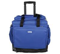 Gima - Smart Trolley Bag, en Poliéster Impermeable, Resistente, Compartimentos Ajustables, Bolsillos Externos, Divisores Internos, Bolso Desmontable, Fondo de Goma Impermeable, Azul, 56x32,5x49 cm