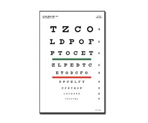 Gima Tabla optometrica, 23 x 35,5, 3 m, 1