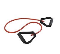 GIMA Tubo de látex con asas prefijadas cubiertas en espuma termoplástica o TPR, color rojo, nivel de resistencia medio, longitud 125 cm