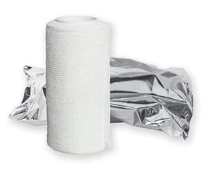 GIMA Vendaje no elástico PREVIZINC "E" 8 cm x 6 m, paquete de 10, 34718