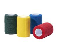 GIMA, Vendajes elásticos de colores Previtnt en tela no tejida, autoadhesiva, mezcla 5 colores, 10 cm x 4,5 m, paquete 10 piezas, 34740
