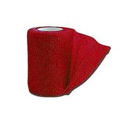 GIMA, Vendas elásticas de colores Previtnt en tela no tejida, autoadhesiva, roja, 10 cm x 4,5 m, paquete 10 piezas, 34739
