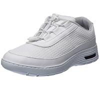 Gima - Zapatos Profesionales HF100, Unisex, Antideslizante, Antiestático, Impermeable y Ultra-Luz, de Tejido de Microfibra Transpirable, con Cordones Elásticos, Color Blanco, Talla EU 37, 1 Par.