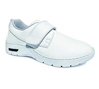 GIMA Zapato Profesional Hf200, Tipo Sneakers, Unisex, Antideslizante, Antiestático, Impermeable Y Ligero, En Microfibra Transpirable, Con Cierre De Velcro, Color Blanco, Talla 44, 1 Par