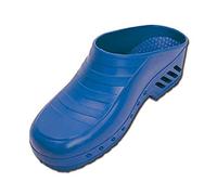 Gima - Zuecos Profesionales, Anatómicos, Unisex, Antideslizantes, Antiestáticos, Parte Superior No Perforada, Suela Perforada, Color Azul eléctrico, Talla EU 43-44, 1 Par