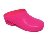 Gima - Zuecos Profesionales, Anatómicos, Unisex, Antideslizantes, Antiestáticos, Parte Superior No Perforada, Suela Perforada, Color Fuchsia, Talla EU 41, 1 Par