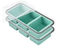 Gimars 2 Piezas Molde Silicona Sopa 1050ml con Tapa Libre BPA - 3x350ml