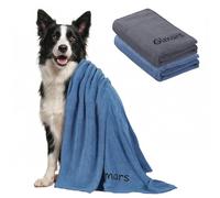 Gimars 2 Toallas de Perro 140x70 cm de Microfibra, súper Absorbente, Secado rápido, Grande, para Perros Grandes