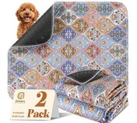 Gimars 2 Unidades 50 x 60 cm Empapadores Reutilizables para Perros, Almohadilla de Entrenamiento Lavable para Cachorros, Superabsorbente, Base Impermeable y Antideslizante, Diseño Boho Resistente