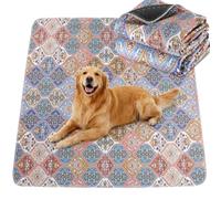 Gimars 2 Unidades 91 x 121 cm Empapadores Reutilizables para Perros, Almohadilla de Entrenamiento Lavable para Cachorros, Superabsorbente, Base Impermeable y Antideslizante, Diseño Boho Resistente