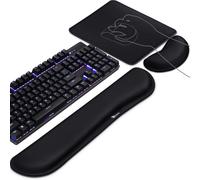 Gimars 3 piezas de espuma viscoelαstica para teclado, reposamuρecas, alfombrilla para ratσn, soporte para muρeca para escribir fαcilmente, alivio