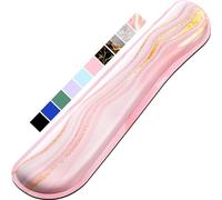 Gimars 44 cm Reposamuñecas Teclado Ergonómico con Espuma Memoria, Extendido Reposa Muñecas con Base de Goma Antideslizante para Alivio del Dolor al Escribir, Gaming Oficina PC Mac, Oro Rosa
