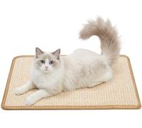 Gimars Alfombrilla de sisal Amarilla, 50 x 30 cm, JMD01