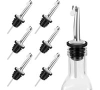 Gimars 6 Piezas Vertedor Acero Inoxidable con Tapa Abatible Tapón Antigoteo Anti Goteo para Vino