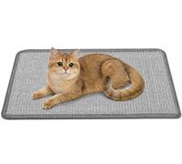 Gimars 60x40cm Alfombra Rascador para Gatos de Sisal, Rascador Gato Natural para el Suelo, Estera de Rascadores de Gatos, Arranhador y Accesorios Mascotas, Color Gris