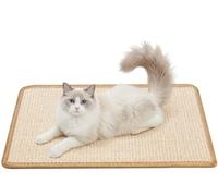 Gimars 60x40cm Alfombra Rascador para Gatos de Sisal, Rascador Gato Natural para el Suelo, Estera de Rascadores de Gatos, Arranhador y Accesorios Mascotas, Color Crema