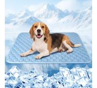Gimars Alfombra Refrescante para Perro con Superficie Fresca Ice-Silk, Alfombrilla de Verano Lavable e Impermeable para Perros y Gatos, Antideslizante Plegable para Jaula Sofá Suelo Coche,90×60cm