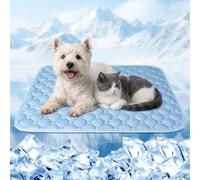 Gimars Alfombra Refrescante para Perro con Superficie Fresca Ice-Silk, Alfombrilla de Verano Lavable e Impermeable para Perros y Gatos, Antideslizante Plegable para Jaula Sofá Suelo Coche,60×50cm