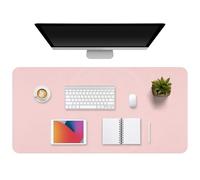 Gimars Alfombrilla de Escritorio de Cuero PU Antideslizante 90x43cm Rosa