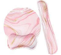 Gimars Alfombrilla ergonómica para mouse, soporte de muñeca mejorado, fibra superfina, suave, reposamuñecas para teclado, cómodo reposamuñecas de espuma viscoelástica para aliviar el dolor,