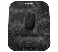 Gimars Alfombrilla Ratón Reposamuñecas, Almohadilla Ratón Ergonómica con Apoyo, Espuma Viscoelástica, Gaming Mouse Pad Ordenador, Impermeable Tapete Rato con Base de Goma No Deslizante, Mapa