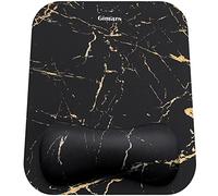 Gimars Alfombrilla Ratón Reposamuñecas Ergonomica Espuma Viscoelástica, Impermeable Gaming Mouse Pad Apoyo con Base de Goma No Deslizante para Aliviar el Dolor al Escribir, Mármol
