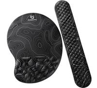 Gimars Alfombrilla Ratón y Teclado Reposamuñecas Ergonómica, Espuma Ultrasuave Soporte para Mouse Pad, Reposa Muñecas para Teclado, Gaming, Alivio del Dolor, Ordenador Wrist Rest