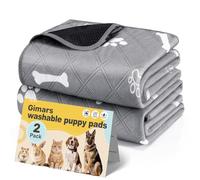 Gimars Almohadillas de Entrenamiento Reutilizables para Perros, 2 Piezas, Lavables, 120x90cm, Superabsorbentes, Antideslizantes, Impermeables, para Cachorros, Perros Mayores o con Incontinencia