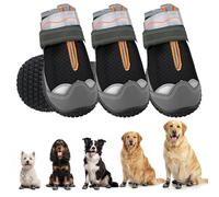Gimars Botas para Perros Antideslizantes con Suela de Goma, Transpirables y Ajustables, Protección de Patas Interior y Exterior, para Perros Pequeños Medianos Grandes, 4 Pares Negro #5