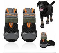 Gimars Botas para Perros Antideslizantes con Suela de Goma, Transpirables y Ajustables, Protección de Patas Interior y Exterior, para Perros Pequeños Medianos Grandes, 4 Pares Negro #6
