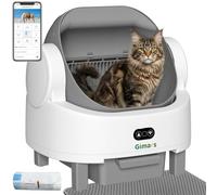 Gimars Caja de Arena autolimpiable con diseño de Parte Superior Abierta, Caja de Arena automática para Gatos múltiples y Gatos Mayores, Control de aplicación con sensores de Seguridad, bajo Olor