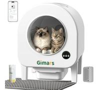 Gimars Caja de Arena autolimpiante XXL 90L con Control por App, Caja automática con Alfombrilla, Bolsas, escalón, sensores triples y Control de olores para Gatitos y hogares múltiples ED