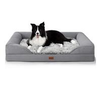 Gimars Cama ortopdica gruesa de 3,7 pulgadas para perros grandes, sof cama para perros con refuerzo y colchn de caja de huevos 28D, forro impe