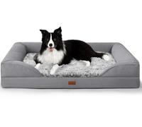 Gimars Cama ortopédica Gruesa de 3.7 Pulgadas para Perros Grandes, sofá Cama de Apoyo para Perros con Espuma de Caja de Huevos 28D, Funda extraíble Lavable, Forro Impermeable para Cachorros, Personas