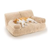 Gimars Cama para Gatos Grandes De - 10 % Más Relleno, Cama Ortopédica con Bordes Elevados, Suave, Lavable, con Funda Extraíble y Base Antideslizante