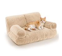 Gimars Cama para Gatos Grandes De - 10 % Más Relleno, Cama Ortopédica con Bordes Elevados, Suave, Lavable, con Funda Extraíble y Base Antideslizante