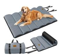 Gimars Cama para Perros al Aire Libre Mejorada con película Impermeable, fácil de enrollar con Hebilla, Cama Grande para Mascotas de Viaje para Perros medianos y Grandes, portátil, Plegable, Lavable