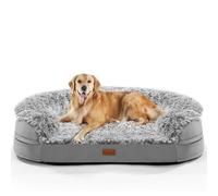 Gimars Camas ortopédicas Gruesas de 3.7 Pulgadas para Perros extragrandes, sofá Cama de Apoyo para Perros con Espuma de Caja de Huevos 28D, Funda de Felpa extraíble y Lavable, Forro Impermeable para