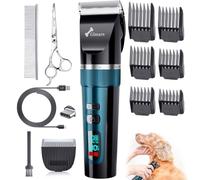 Gimars Cortapelos para Perros 4 en 1 a 7000 RPM con Cuchilla de Repuesto, Inalámbrico y Silencioso 55 dB, Cortapelos Profesional para Mascotas, Set de Cortapelos y Afeitadora para Perros, Gatos y Caba