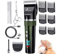 Gimars Cortapelos para Perros 4 en 1 a 7000 RPM con Cuchilla de Repuesto, Inalámbrico y Silencioso 55 dB, Cortapelos Profesional para Mascotas, Gatos y Caballos con Pelo Grueso