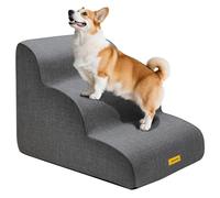Gimars Escalera para Perros con Espuma 30D, 3 escalones estables de 40 cm, Funda Lavable, Base Antideslizante, rampa para Perros pequeña, Escalera Perro para Cama, sofá, Coche
