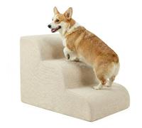 Gimars Escaleras de Espuma 30D de Alta Densidad y Extra Anchas, estables de 3 peldaños para Perros, escaleras para Mascotas de 40 cm de Alto con Cubierta Lavable y Base Antideslizante, rampa portátil